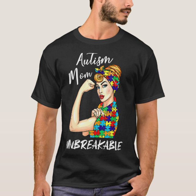 Autism Mamma Obrytlig  Autism Acceptans 1 T Shirt (Framsida)