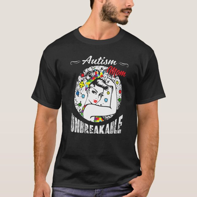 Autism Mamma Obrytlig   Autism Acceptans T Shirt (Framsida)