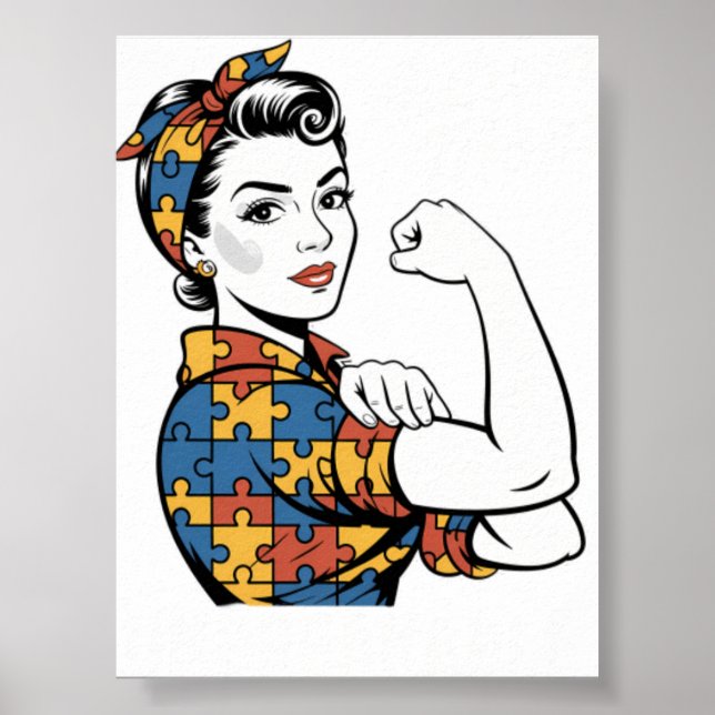 Autism Mamma Obrytlig Autism Medvetenhet Poster (Framsidan)