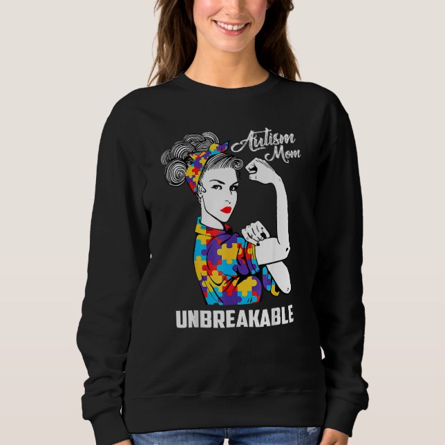 Autism Mamma - ogenomtränglig medvetenhet om autis T Shirt (Framsida)