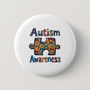 Autism Mamma Puzzle Biet Coquette Bow Ribbon Autis Knapp