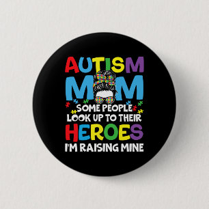 Autism Mamma Raising Hero Messy Bun Autism Awarene Knapp