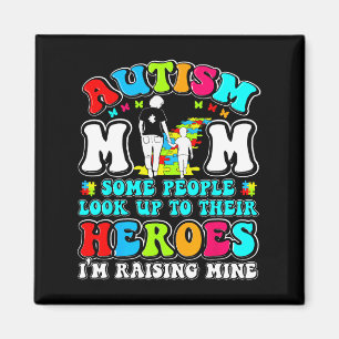 Autism Mamma Raising Hero Mor Son Autism Awarenes Magnet
