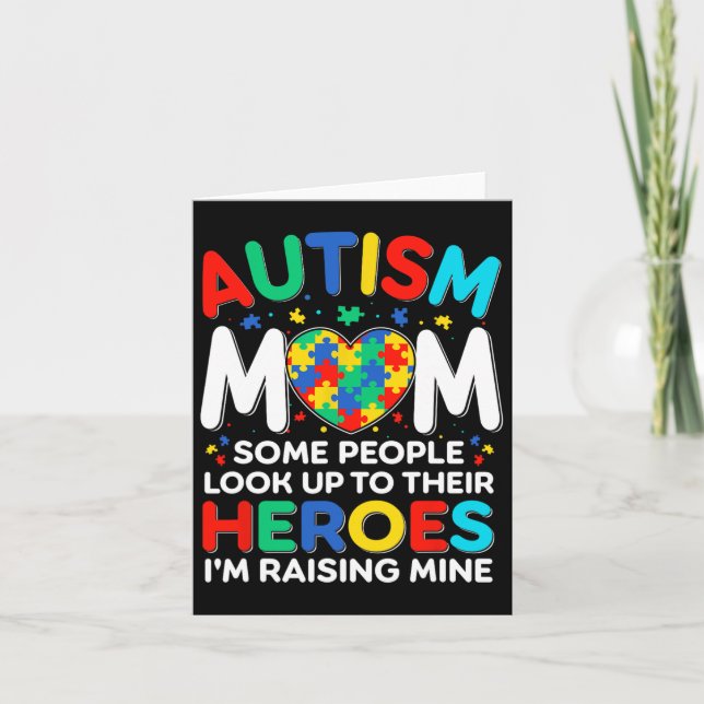 Autism Mamma Raising Heros Autism Awareness be Kort (Framsida)