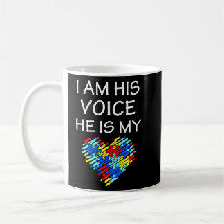 Autism Mamma Shirt Jag är hans talesman Ote Awaren Kaffemugg