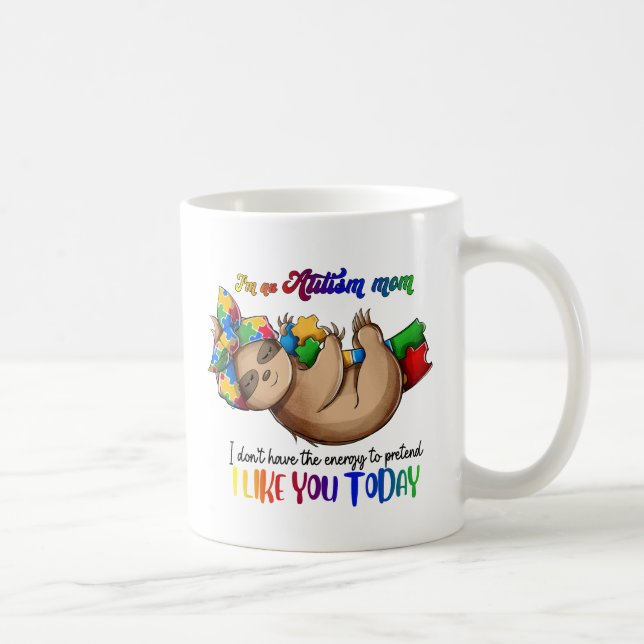 Autism Mamma - Sloth Kaffemugg (Höger)