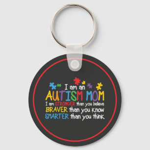 Autism Mamma starkare Modigare smartare Nyckelring
