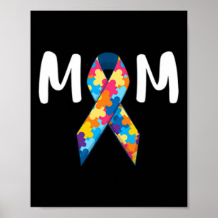 Autism Mamma Support Awareness Autistic Parts Gift Poster