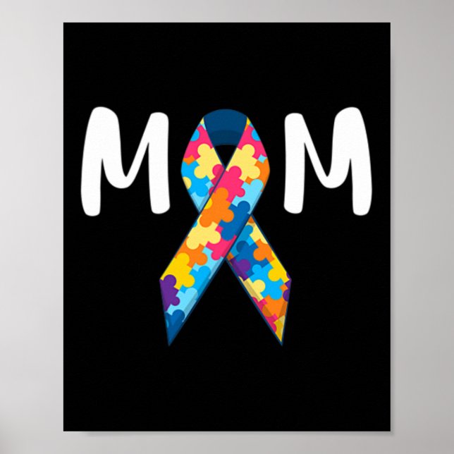 Autism Mamma Support Awareness Autistic Parts Gift Poster (Framsidan)