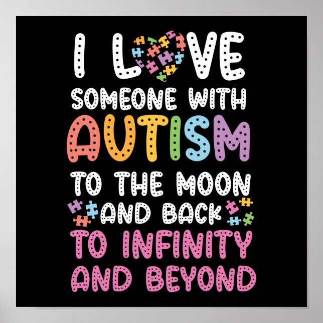 Autism Mamma syster farmma i Kärlek med nån med Poster (Framsidan)