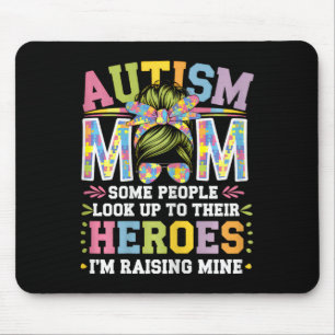 Autism Mamma Uppfostrar Hjälte Groovy Rufsigt Upph Musmatta