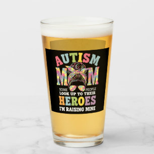 Autism Mamma Uppfostrar Hjälte Rufsigt Uppslaget A Glaskopp