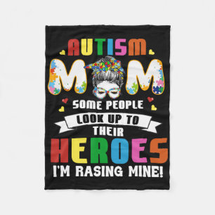 Autism Mamma Vissa Människor Ser Upp Till Hjältar Fleecefilt
