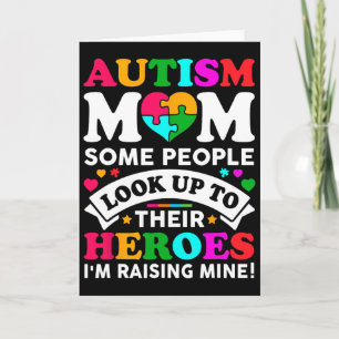 Autism Mamma Vissa människor söker upp sina hjälta Kort