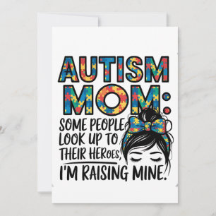 Autism Mamma vissa människor tar hand om sina hjäl Inbjudningar