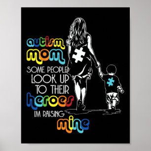 Autism Mamma vissa människor vaknar upp ur sina hj Poster