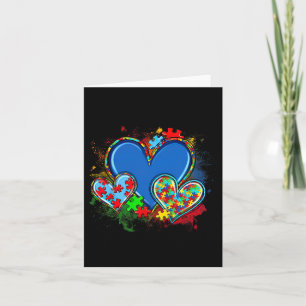 Autism Mamma Watercolor Heart Neurodiversity Kort