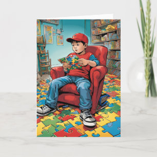 Autism-mappat gratulationskort kort