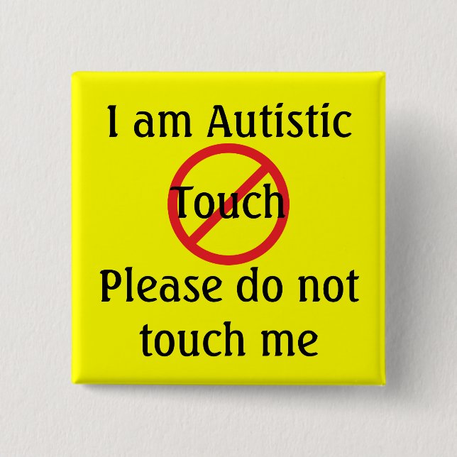 Autism Med Alert No Touch Knapp (Framsida)