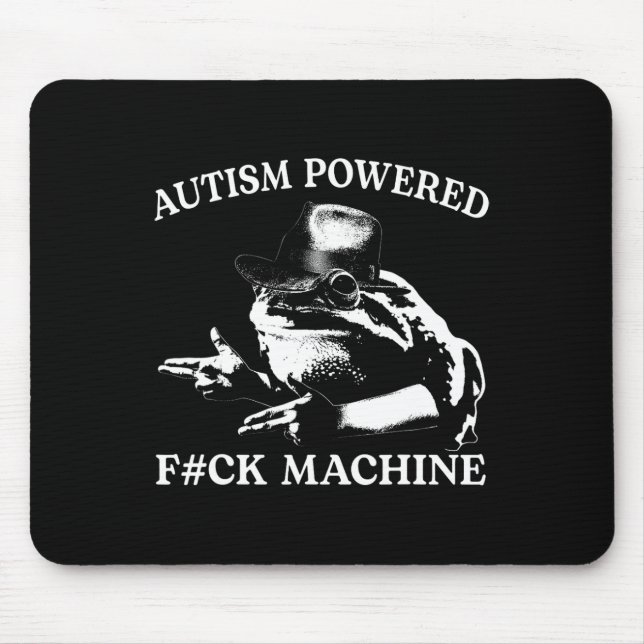 Autism med F#ck Maskin Funny Meme Frog Autist Musmatta (Framsidan)