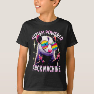 Autism med F#ck Maskin Funny Meme Opossum Aut T Shirt