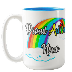 Autism med kärlek: Stolt Nana kaffemug Två-Tonad Mugg