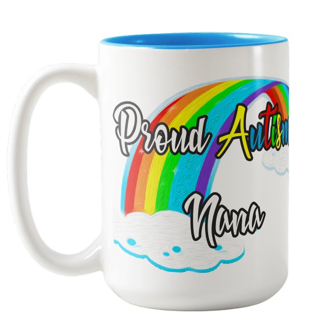 Autism med kärlek: Stolt Nana kaffemug Två-Tonad Mugg (Autism with Love: Proud Nana Coffee Mug)