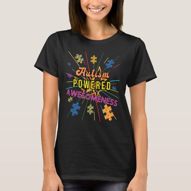 Autism med kraft t shirt (Framsida)