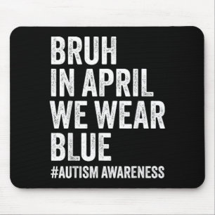 Autism Medvetande Barn Pojkar Bruh i April Bär Blå Musmatta