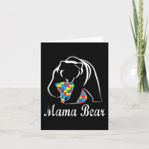 Autism Medvetande Mama Bear Stöd Autistiska Vuxna Kort