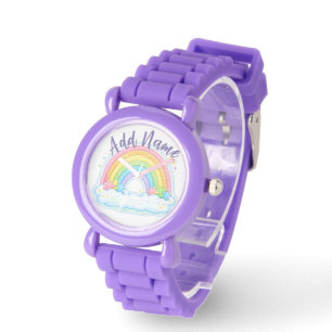 Autism Medvetande Pastell Regnbåge Pusselbitar Armbandsur