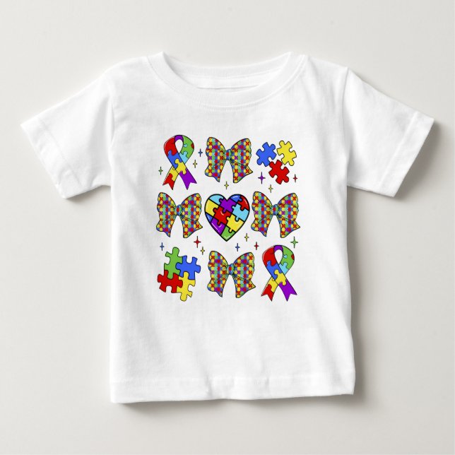 Autism Medvetande Pusselbit Coquette Slinga T Shirt (Framsida)