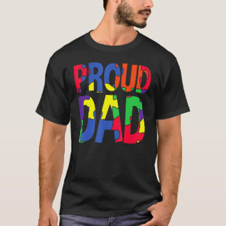 Autism Medvetande Stöd Stolt Pappa Pusselbit T Shirt