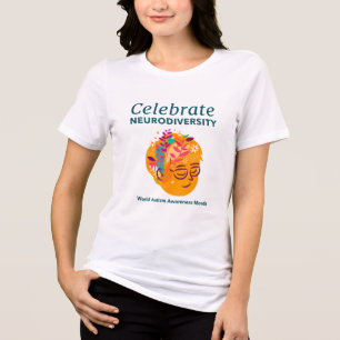 Autism - medvetandegörande Firar Autism i neurodiv T Shirt