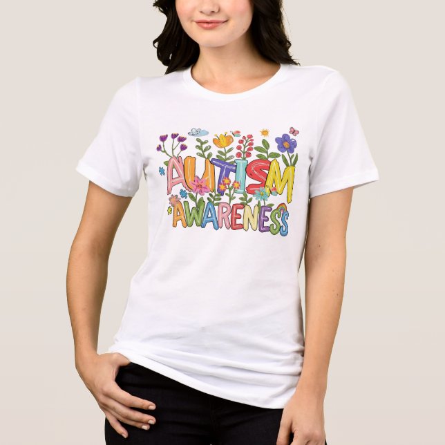 Autism Medveten Coquette T Shirt (Framsida)