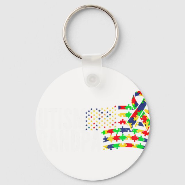 Autism Medveten Grandp Nyckelring (Framsida)