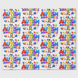 Autism Medveten Inpackningspapper Presentpapper