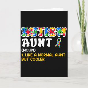Autism Medveten Moster Autistiskt Barn Mångfald 3 Kort