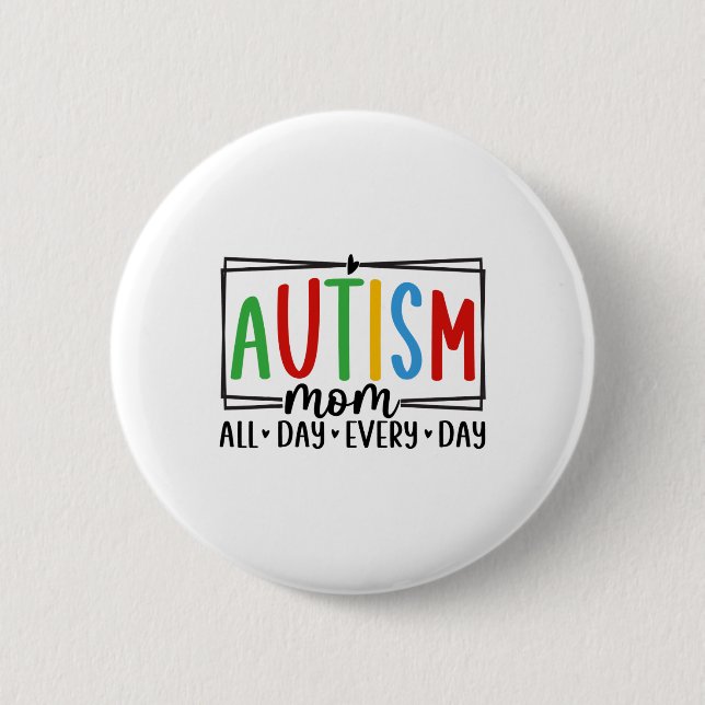 Autism Medvetenhet 3 Knapp (Framsida)