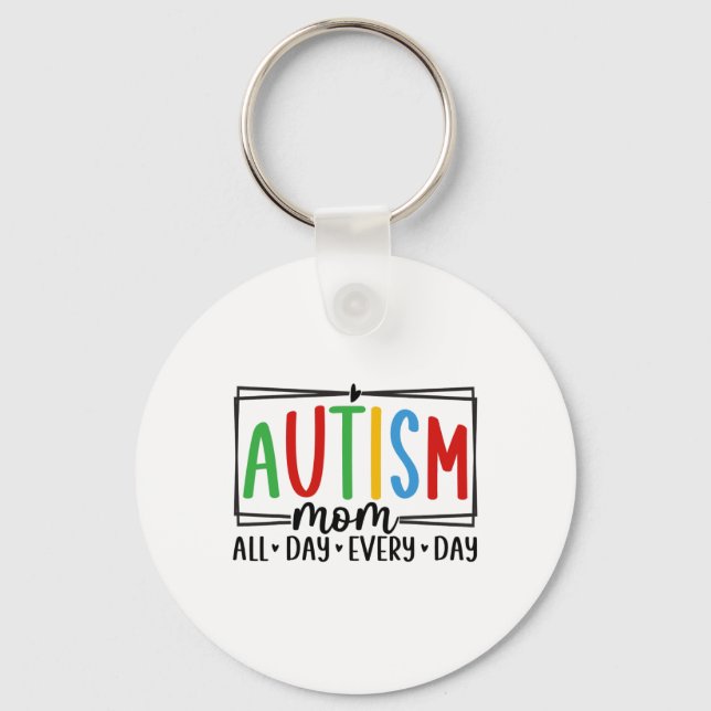 Autism Medvetenhet 3 Nyckelring (Framsida)