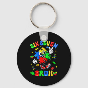 Autism medvetenhet 67 sex sju bruh pussel pojke fl nyckelring