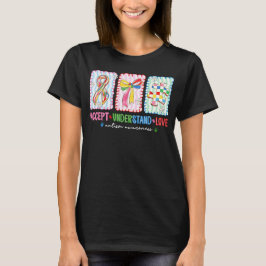 Autism Medvetenhet Acceptera Förstå Kärlek Band Pu T Shirt