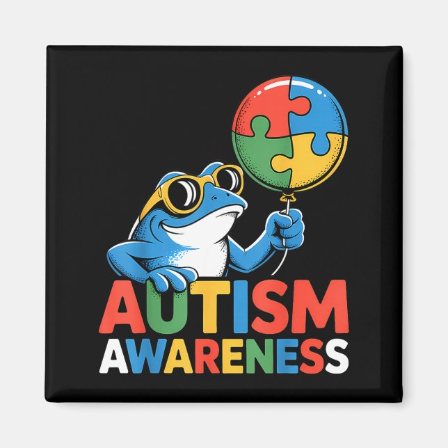 Autism medvetenhet autist  magnet (Framsidan)