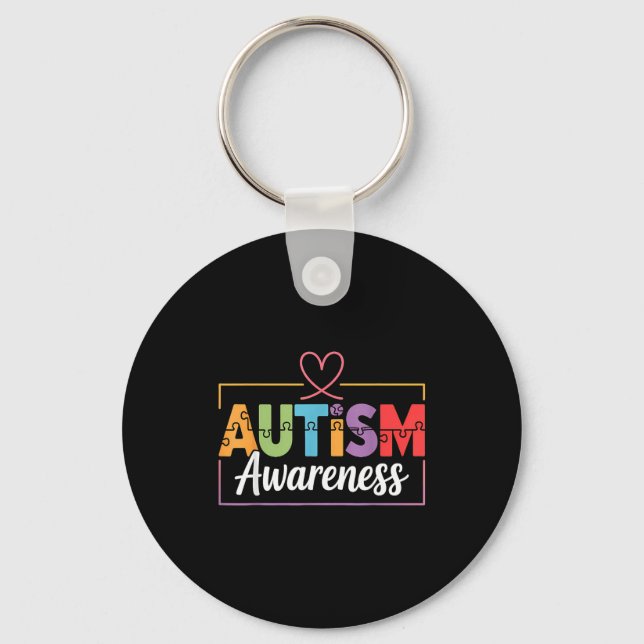 Autism medvetenhet autist  nyckelring (Framsida)