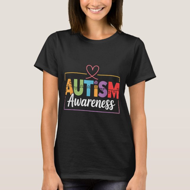 Autism medvetenhet autist  t shirt (Framsida)