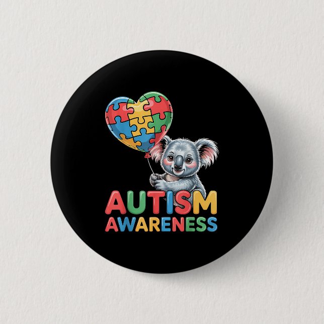 Autism medvetenhet autistisk  knapp (Framsida)