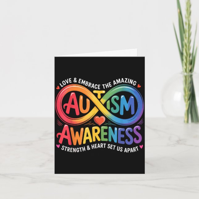 Autism medvetenhet autistisk  kort (Framsida)