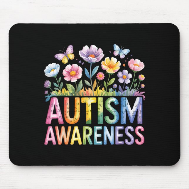 Autism medvetenhet autistisk  musmatta (Framsidan)