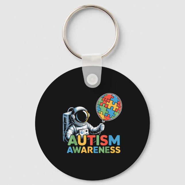 Autism medvetenhet autistisk  nyckelring (Framsida)