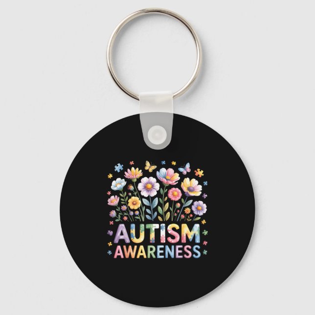 Autism medvetenhet autistisk  nyckelring (Framsida)